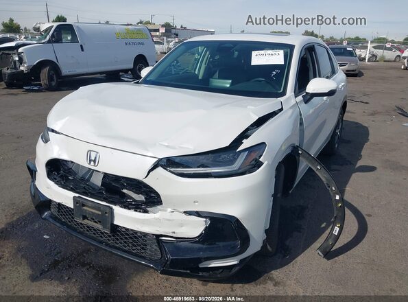 3CZRZ2H78SM779801 2025 HONDA HR-V White წინა მარცხენა ხედი სამი მეოთხედიდან