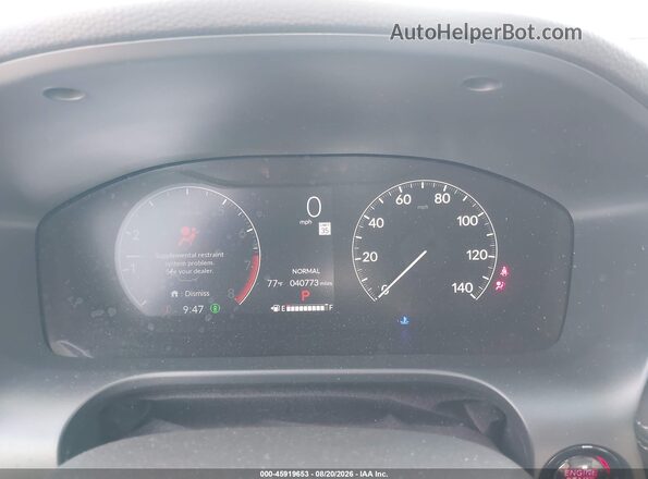 3CZRZ2H78SM779801 2025 HONDA HR-V White უკანა სავარძლების ხედი