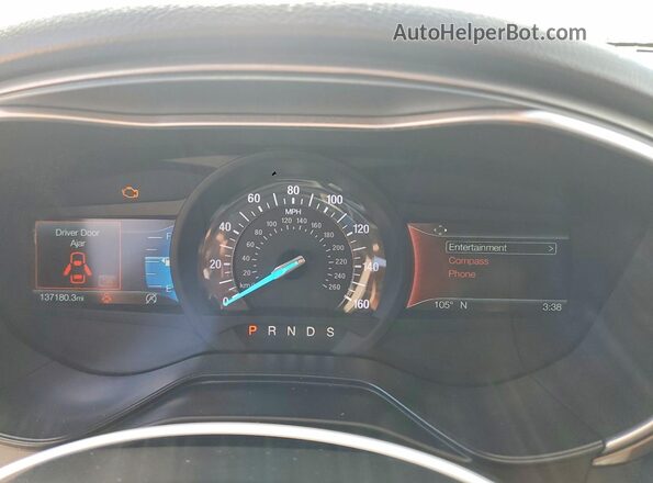 3FA6P0CD0KR117333 2019 FORD FUSION White Вид щитка приладів