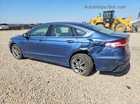 3FA6P0CD1KR117468 2019 FORD FUSION Blue Rear left
