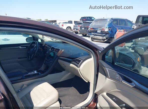 3FA6P0CD1KR224424 2019 FORD FUSION Brown Вид салону спереду