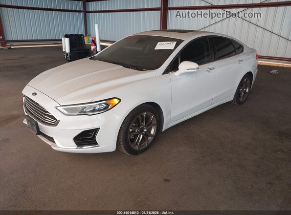 3FA6P0CD1KR284817 2019 FORD FUSION White Առջևի ձախ երեք քառորդ տեսարան