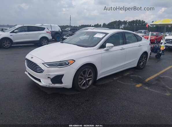 3FA6P0CD2KR237733 2019 FORD FUSION Белый Передняя левая четверть