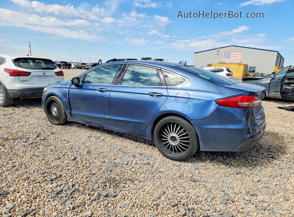3FA6P0CD3KR116984 2019 FORD FUSION Blue Trasero izquierdo