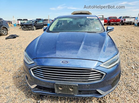 3FA6P0CD3KR116984 2019 FORD FUSION Blue Vista frontal