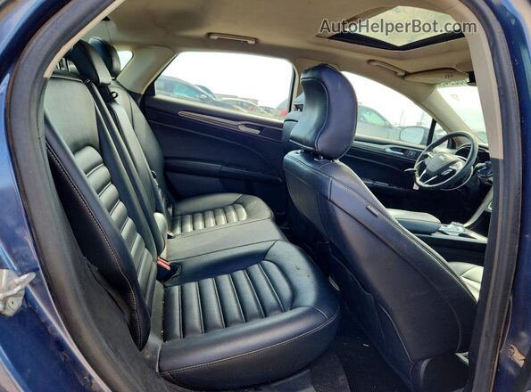 3FA6P0CD3KR116984 2019 FORD FUSION Blue Vista de los asientos traseros