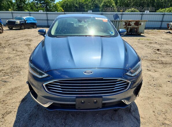 3FA6P0CD5KR128649 2019 FORD FUSION Blue Դիմացի տեսք