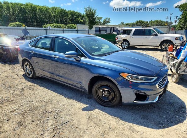 3FA6P0CD5KR128649 2019 FORD FUSION Blue Առջևի աջ
