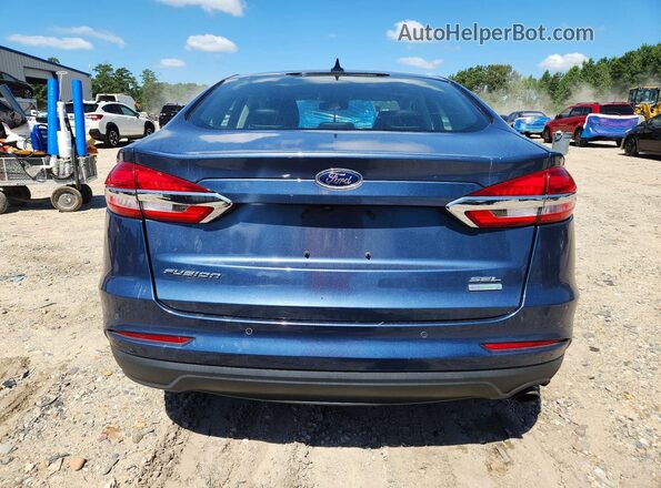 3FA6P0CD5KR128649 2019 FORD FUSION Blue Հետևի տեսք