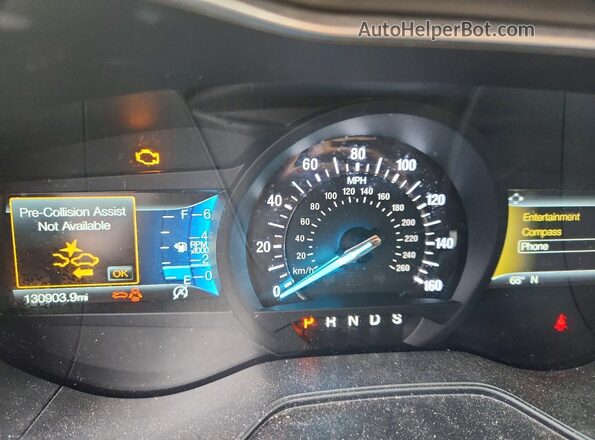 3FA6P0CD5KR181951 2019 FORD FUSION Серебряный Вид щитка приборов