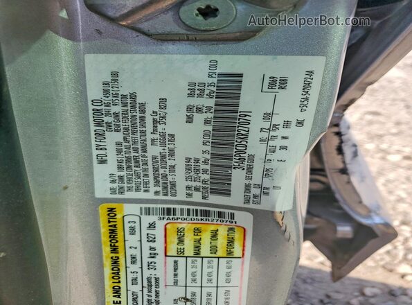 3FA6P0CD5KR270791 2019 FORD FUSION Серебряный Вид подкапотного пространства