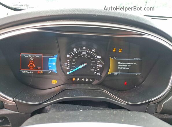 3FA6P0CD6LR133344 2020 FORD FUSION Silver Вид щитка приладів