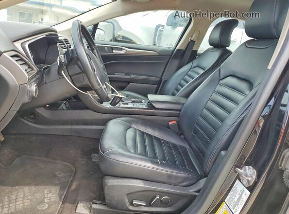 3FA6P0CD7KR182356 2019 FORD FUSION Black Вид салону спереду