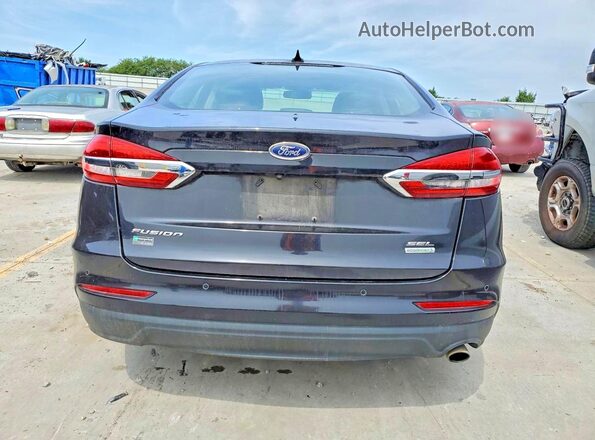 3FA6P0CD7KR182356 2019 FORD FUSION Black Вид ззаду