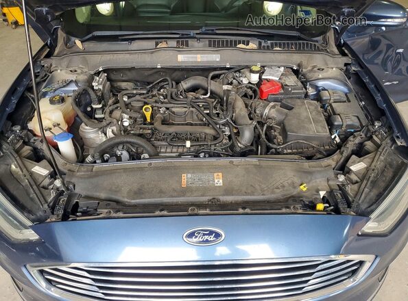 3FA6P0CD9KR233842 2019 FORD FUSION Blue Вид задньої частини салону