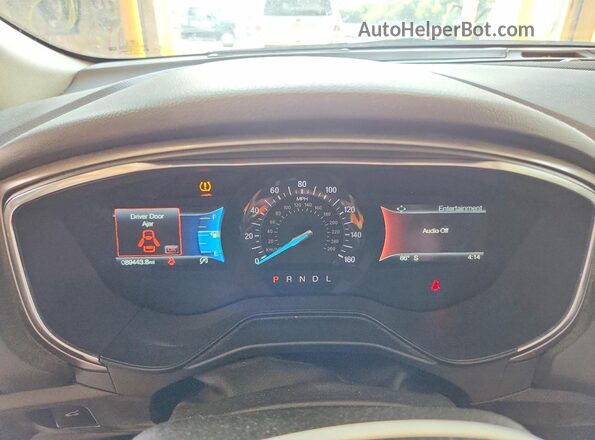 3FA6P0CD9LR188810 2020 FORD FUSION Синий Вид щитка приборов