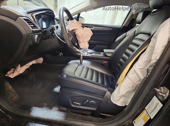 3FA6P0CDXKR213809 2019 FORD FUSION Black წინა სალონის ხედი
