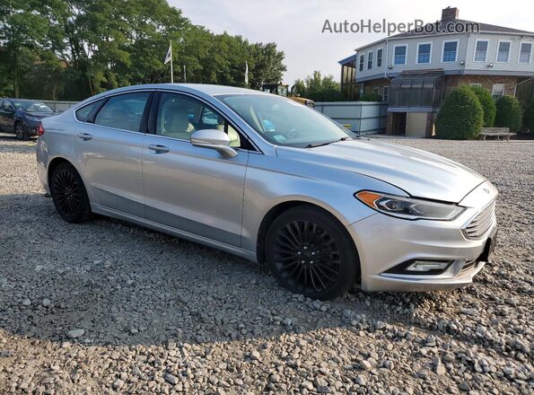 3FA6P0D90JR181526 2018 FORD FUSION Серебряный Передняя правая четверть