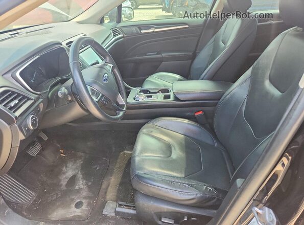 3FA6P0D90LR105727 2020 FORD FUSION Black წინა სალონის ხედი