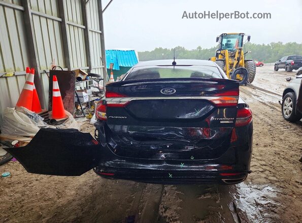 3FA6P0D91JR225422 2018 FORD FUSION Black უკანა ხედი