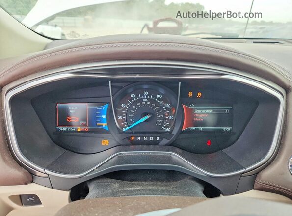 3FA6P0D92HR199813 2017 FORD FUSION White Instrument cluster view