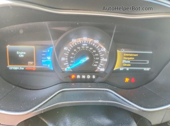 3FA6P0D93GR351810 2016 FORD FUSION Red Вид щитка приладів