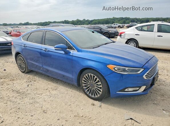 3FA6P0D94JR233725 2018 FORD FUSION Blue Передня права чверть