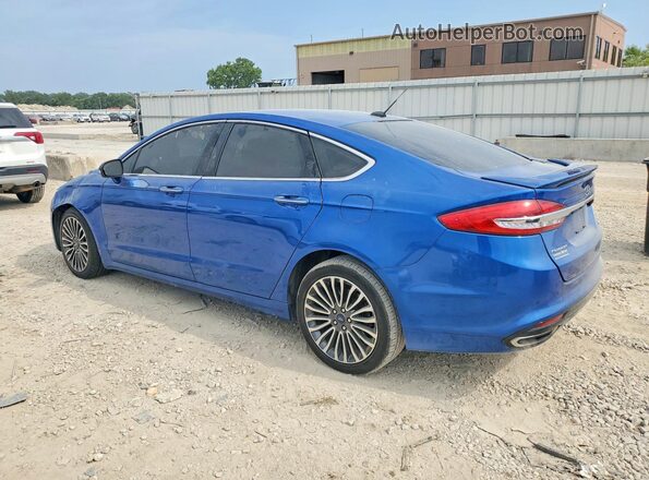 3FA6P0D94JR233725 2018 FORD FUSION Blue Задня ліва чверть