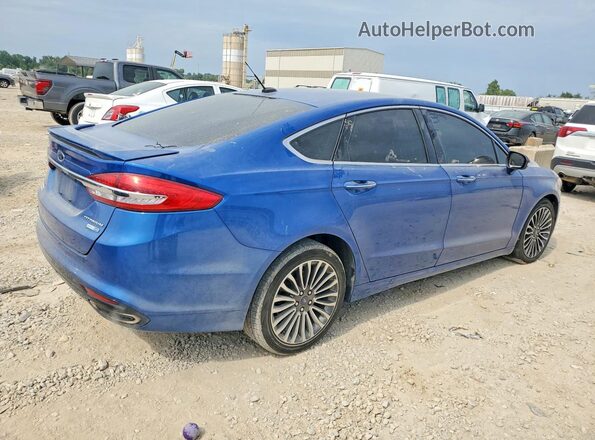 3FA6P0D94JR233725 2018 FORD FUSION Blue Задня права чверть