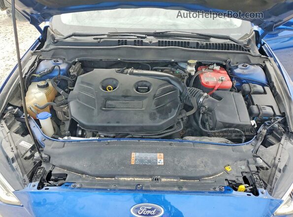 3FA6P0D94JR233725 2018 FORD FUSION Blue Вид задньої частини салону