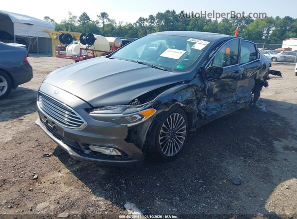 3FA6P0D95JR137280 2018 FORD FUSION Gray Передня ліва чверть