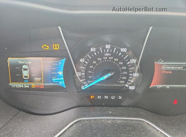3FA6P0D96JR206834 2018 FORD FUSION Blue Widok zestawu wskaźników