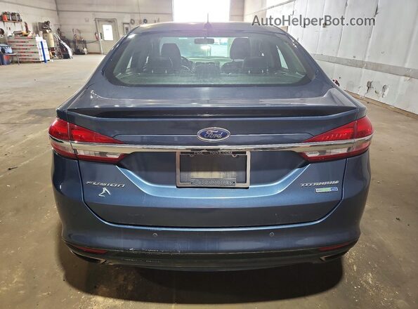 3FA6P0D96JR206834 2018 FORD FUSION Blue Widok z tyłu