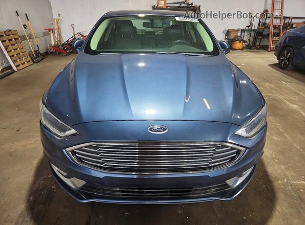 3FA6P0D96JR206834 2018 FORD FUSION Blue Widok z przodu