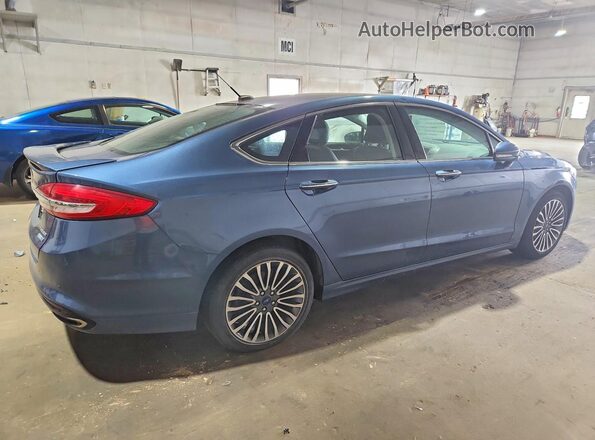 3FA6P0D96JR206834 2018 FORD FUSION Blue Tył prawy