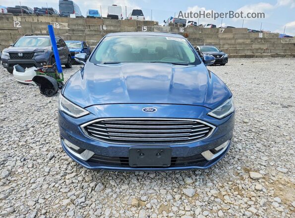 3FA6P0D96JR234522 2018 FORD FUSION Blue Вид спереду