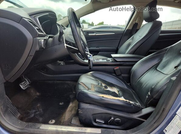 3FA6P0D96JR234522 2018 FORD FUSION Blue Вид салону спереду