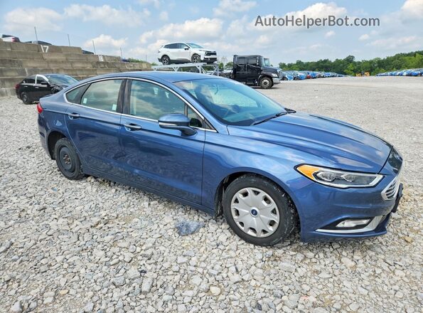 3FA6P0D96JR234522 2018 FORD FUSION Blue Передня права чверть