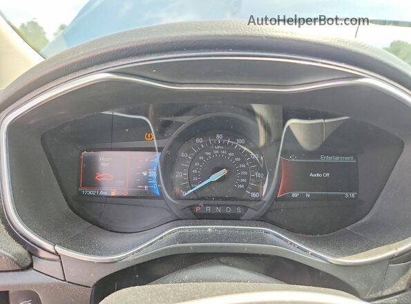 3FA6P0D96JR234522 2018 FORD FUSION Blue Вид щитка приладів
