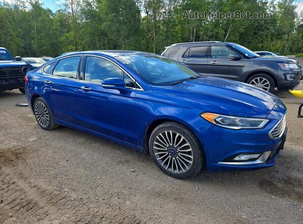 3FA6P0D97HR255812 2017 FORD FUSION Синий Передняя правая четверть
