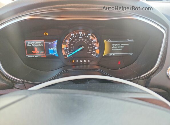 3FA6P0D97LR176133 2020 FORD FUSION White Instrument cluster view