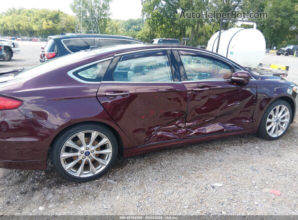 3FA6P0D98HR291458 2017 FORD FUSION Maroon წინა ხედი