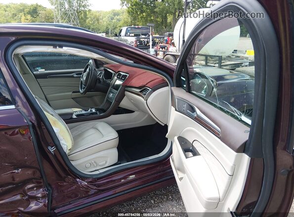 3FA6P0D98HR291458 2017 FORD FUSION Maroon წინა სალონის ხედი