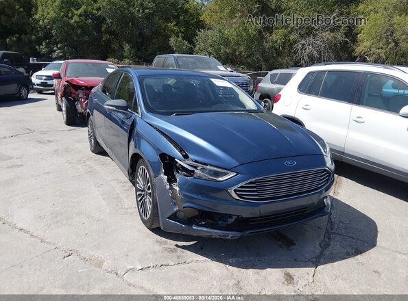 3FA6P0D99JR225944 2018 FORD FUSION Blue Widok z przodu