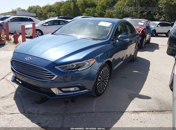 3FA6P0D99JR225944 2018 FORD FUSION Blue Przód lewy