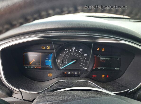 3FA6P0D9XJR188239 2018 FORD FUSION White Вид щитка приладів