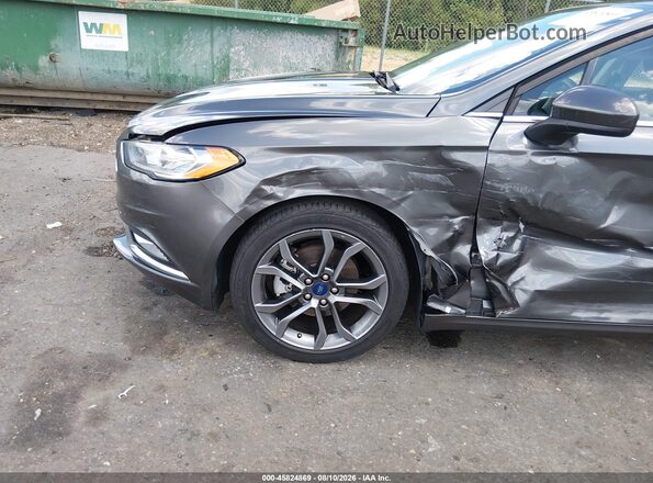 3FA6P0G70HR346799 2017 FORD FUSION Gray Front view