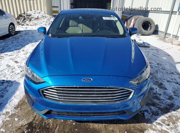 3FA6P0G70KR199066 2019 FORD FUSION Blue Widok z tyłu