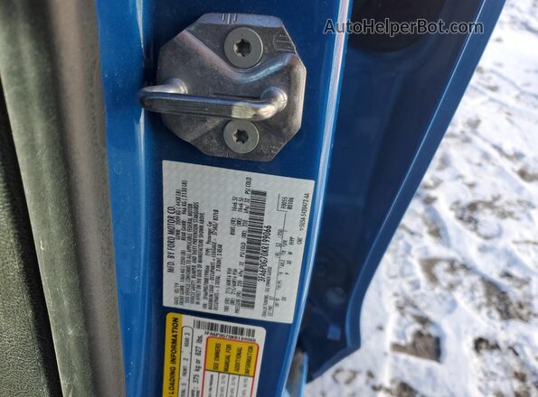 3FA6P0G70KR199066 2019 FORD FUSION Blue Widok naklejki z numerem VIN