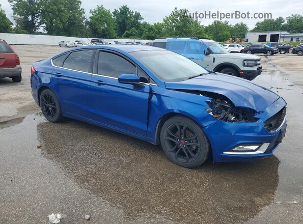 3FA6P0G71HR148491 2017 FORD FUSION Blue Przód prawy